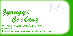 gyongyi csikasz business card