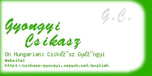 gyongyi csikasz business card